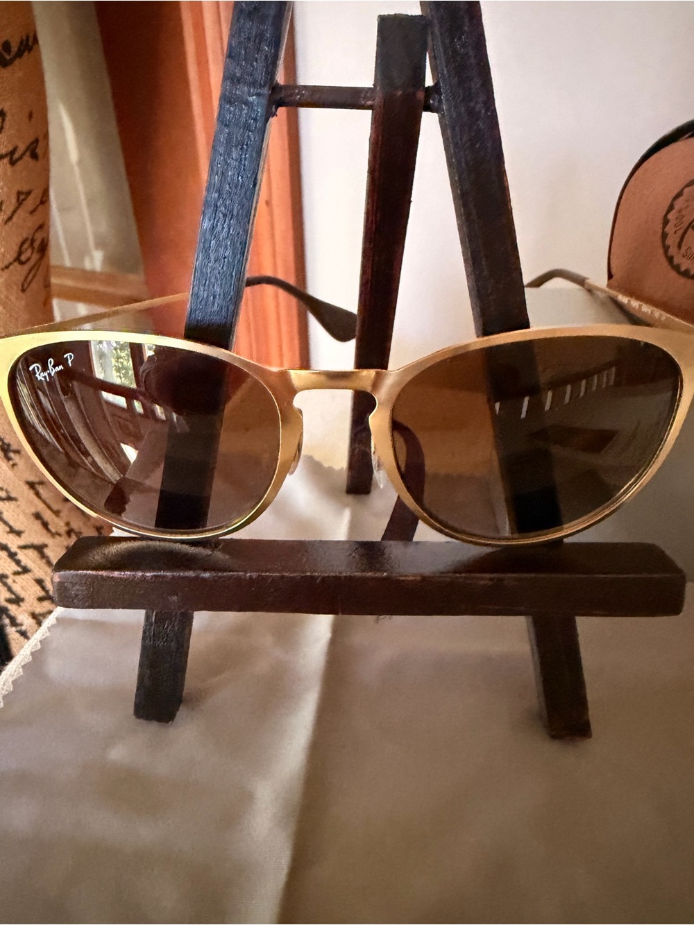 Ray-Ban Erika Metal Gold Frame Brown Lens Women's Sunglasses - Oval